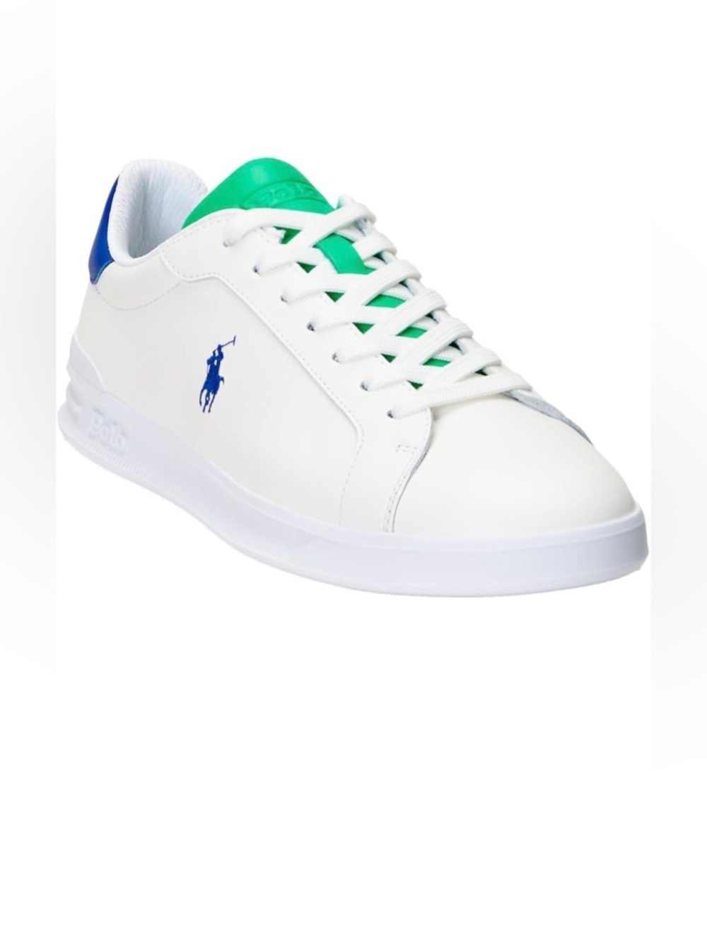Polo Ralph Lauren Heritage Court White Green Leather Sneakers Men’s 7/ Women’s 9